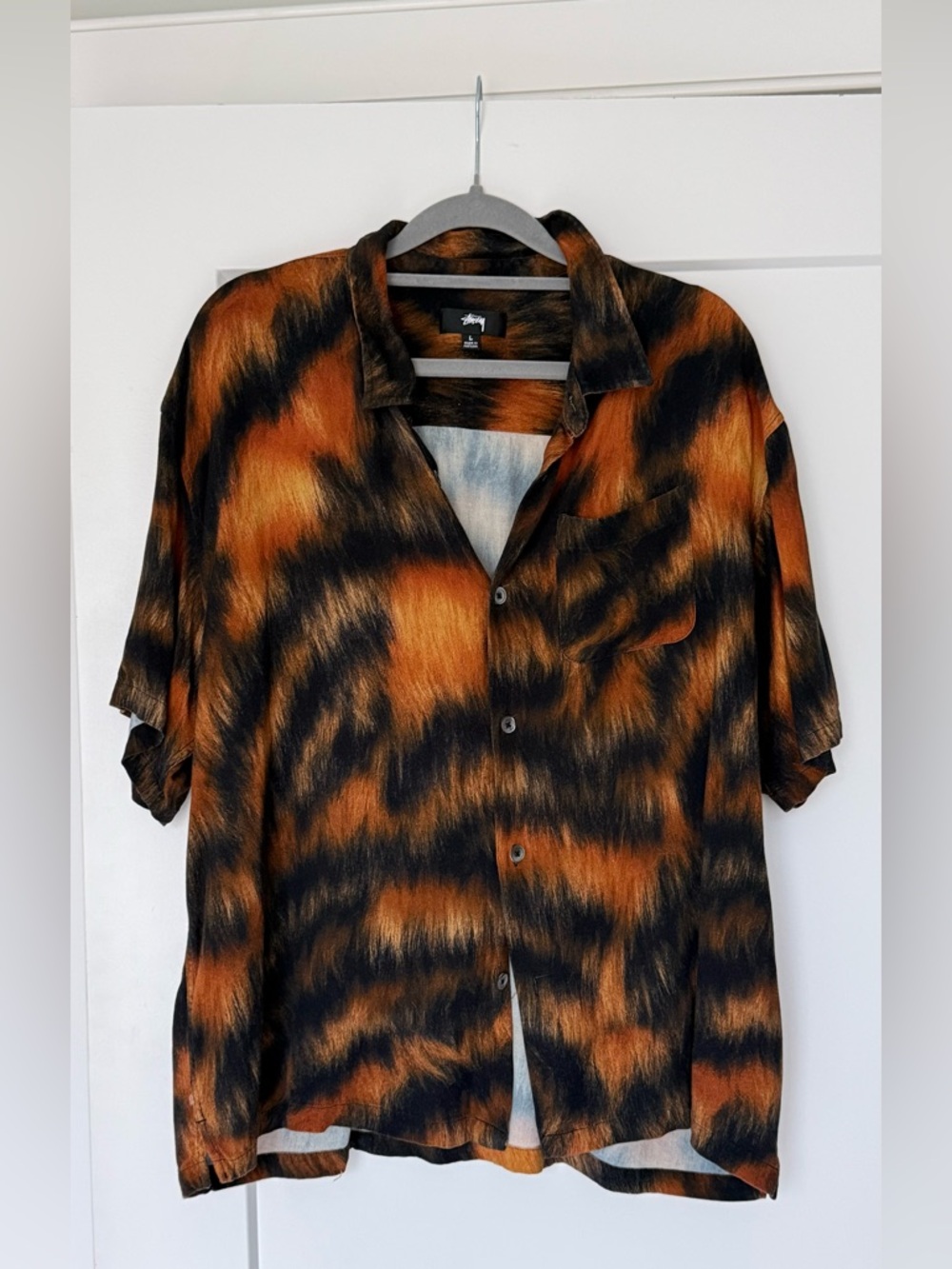 Stussy Fur Print Shirt 'Tiger'